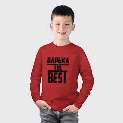 Лонгслив хлопковый детский Варька the best, цвет: красный — фото 2