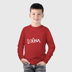 Лонгслив хлопковый детский Louna, цвет: красный — фото 2