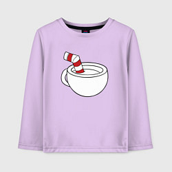 Лонгслив хлопковый детский Red Cuphead, цвет: лаванда