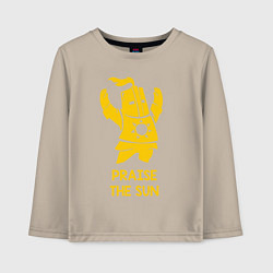 Лонгслив хлопковый детский Praise the Sun, цвет: миндальный