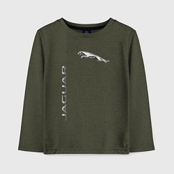 Лонгслив хлопковый детский Jaguar Motors, цвет: меланж-хаки