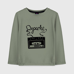 Лонгслив хлопковый детский Depeche Mode: Tape, цвет: авокадо