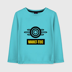 Лонгслив хлопковый детский Vault-tec, цвет: бирюзовый