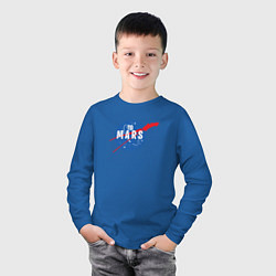 Лонгслив хлопковый детский Elon Musk: To Mars, цвет: синий — фото 2