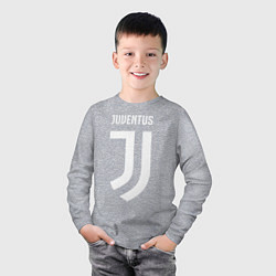 Лонгслив хлопковый детский FC Juventus, цвет: меланж — фото 2