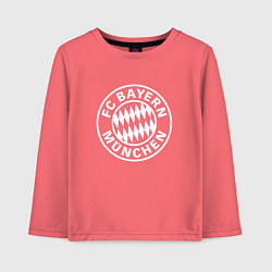 Лонгслив хлопковый детский FC Bayern Munchen, цвет: коралловый