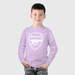 Лонгслив хлопковый детский FC Arsenal, цвет: лаванда — фото 2