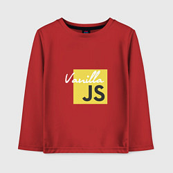 Лонгслив хлопковый детский Vanilla JS, цвет: красный