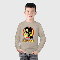Лонгслив хлопковый детский The Offspring Boy, цвет: миндальный — фото 2