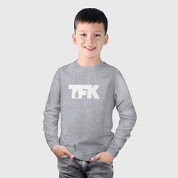 Лонгслив хлопковый детский TFK: White Logo, цвет: меланж — фото 2