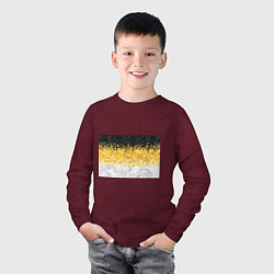 Лонгслив хлопковый детский Имперский флаг пикселами, цвет: меланж-бордовый — фото 2