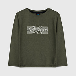 Лонгслив хлопковый детский Joy Division, цвет: меланж-хаки