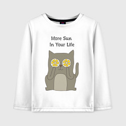 Лонгслив хлопковый детский More Sun In Your Life, цвет: белый