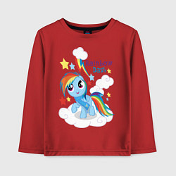 Лонгслив хлопковый детский Rainbow Dash, цвет: красный