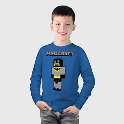 Лонгслив хлопковый детский Minecraft Batman, цвет: синий — фото 2