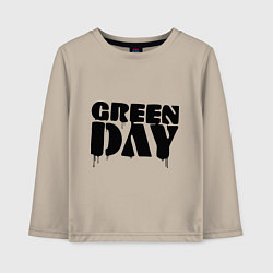 Лонгслив хлопковый детский Greeen Day: spray style, цвет: миндальный