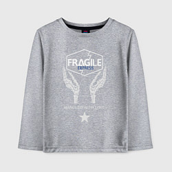 Лонгслив хлопковый детский Fragile Express, цвет: меланж