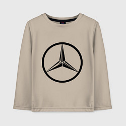 Лонгслив хлопковый детский Mercedes-Benz logo, цвет: миндальный