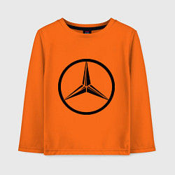 Лонгслив хлопковый детский Mercedes-Benz logo, цвет: оранжевый