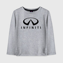Лонгслив хлопковый детский Infiniti logo, цвет: меланж