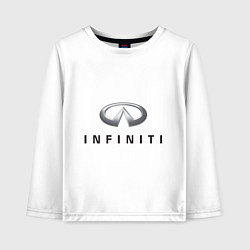 Лонгслив хлопковый детский Logo Infiniti, цвет: белый
