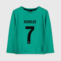 Лонгслив хлопковый детский RONALDO 7, цвет: зеленый