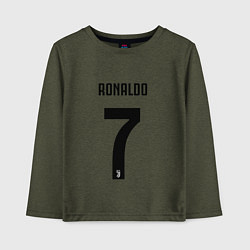 Лонгслив хлопковый детский RONALDO 7, цвет: меланж-хаки