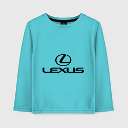 Лонгслив хлопковый детский Lexus logo, цвет: бирюзовый