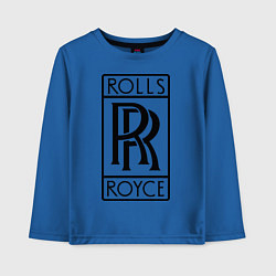 Лонгслив хлопковый детский Rolls-Royce logo, цвет: синий