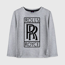Лонгслив хлопковый детский Rolls-Royce logo, цвет: меланж