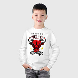 Лонгслив хлопковый детский Chicago Bulls est. 1966, цвет: белый — фото 2