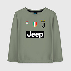 Лонгслив хлопковый детский FC Juventus, цвет: авокадо