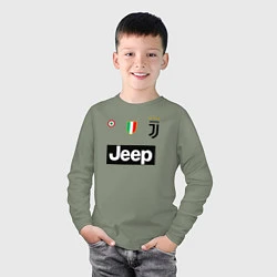 Лонгслив хлопковый детский FC Juventus, цвет: авокадо — фото 2