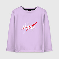 Лонгслив хлопковый детский NASA: Space Arrow, цвет: лаванда