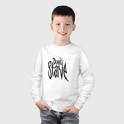 Лонгслив хлопковый детский Don't Starve, цвет: белый — фото 2