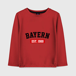 Лонгслив хлопковый детский FC Bayern Est. 1900, цвет: красный