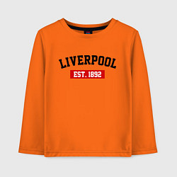 Лонгслив хлопковый детский FC Liverpool Est. 1892, цвет: оранжевый