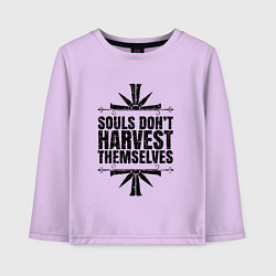 Лонгслив хлопковый детский Harvest Themselves, цвет: лаванда