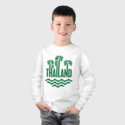 Лонгслив хлопковый детский Тайланд, цвет: белый — фото 2