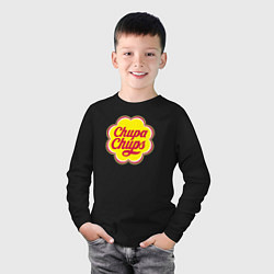 Лонгслив хлопковый детский Chupa-Chups, цвет: черный — фото 2