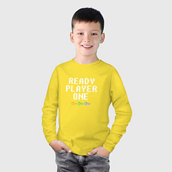 Лонгслив хлопковый детский Ready Player One, цвет: желтый — фото 2