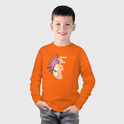 Лонгслив хлопковый детский Natsu Quote, цвет: оранжевый — фото 2