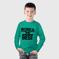 Лонгслив хлопковый детский Вовка the best, цвет: зеленый — фото 2