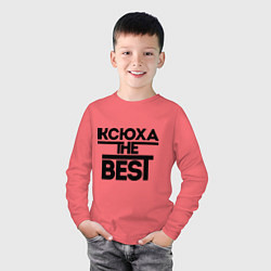 Лонгслив хлопковый детский Ксюха the best, цвет: коралловый — фото 2