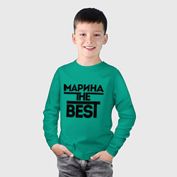 Лонгслив хлопковый детский Марина the best, цвет: зеленый — фото 2