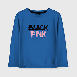 Лонгслив хлопковый детский Black Pink Graffiti, цвет: синий