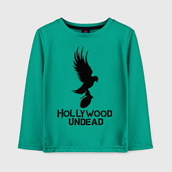 Лонгслив хлопковый детский Hollywood Undead, цвет: зеленый