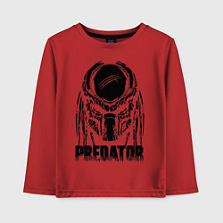 Лонгслив хлопковый детский Predator Mask, цвет: красный