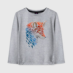 Лонгслив хлопковый детский Пестрая лисица, цвет: меланж