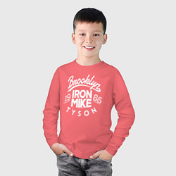 Лонгслив хлопковый детский Brooklyn: Iron Mike, цвет: коралловый — фото 2